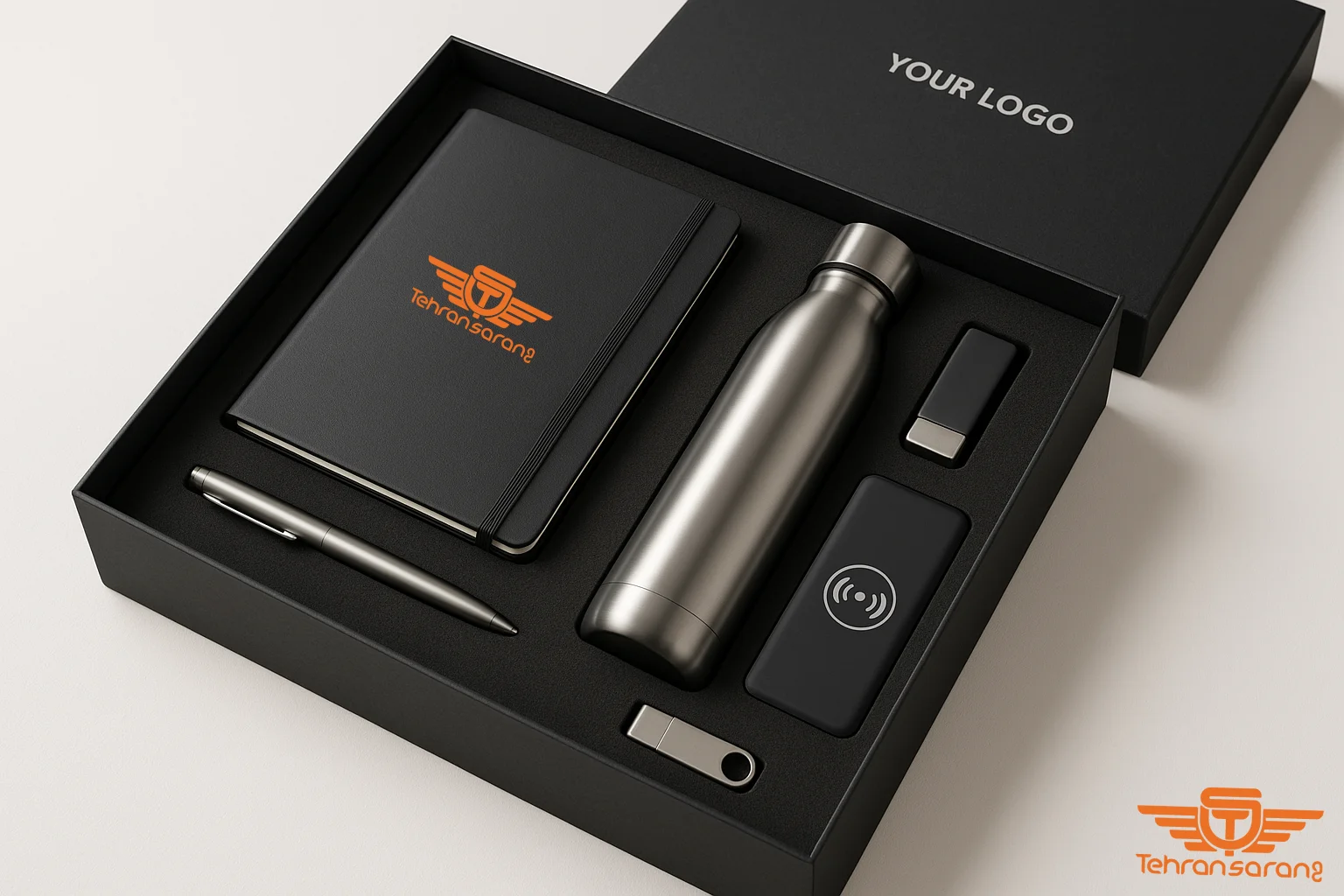خرید ست هدیه مدرن تبلیغاتی با چاپ لوگو