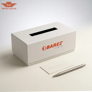 جعبه دستمال کاغذی - کد 1049 2 هدایای تبلیغاتی تهران سارنگ جعبه دستمال کاغذی