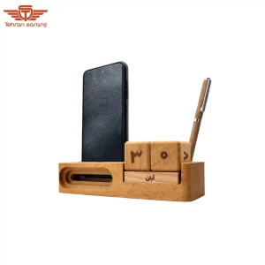 استند و تقویم رومیزی چوبی
