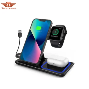 شارژر وایرلس 3 در 1 تاشو