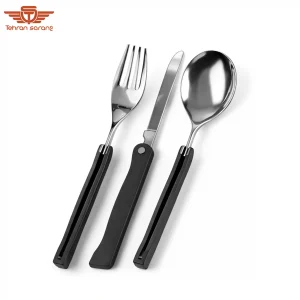 قاشق چنگال تاشو مسافرتی - کد 3592 3 هدایای تبلیغاتی تهران سارنگ قاشق چنگال تاشو مسافرتی