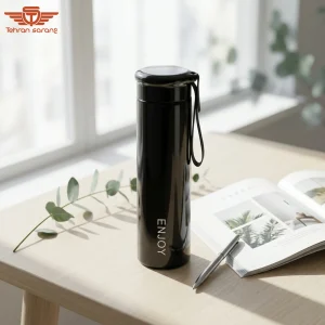 فلاسک دسته چرمی - کد 4493 3 هدایای تبلیغاتی تهران سارنگ فلاسک دسته چرمی
