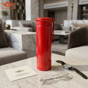 فلاسک دسته چرمی - کد 4493 2 هدایای تبلیغاتی تهران سارنگ فلاسک دسته چرمی